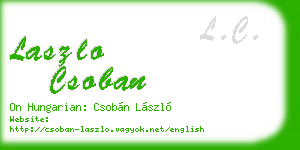 laszlo csoban business card