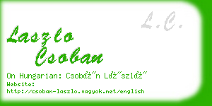 laszlo csoban business card